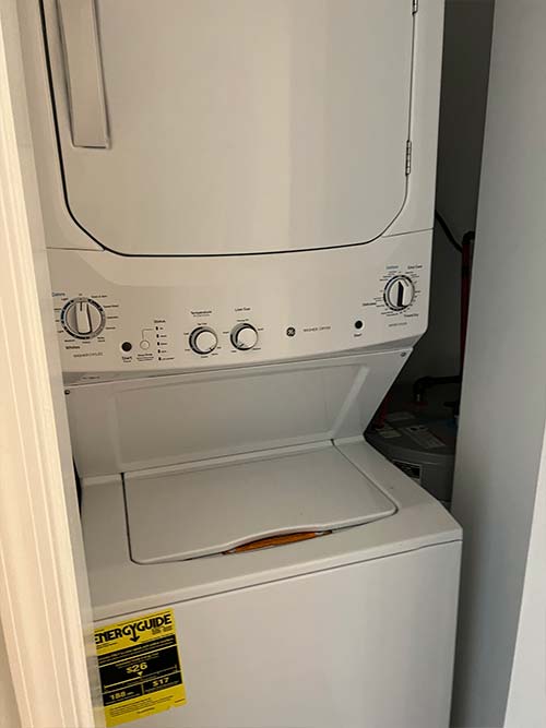 After repair by downsizing VA - washer & dryer